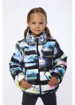 Модний карапуз демісезонна куртка для дівчинки Графіті 111-00033-0